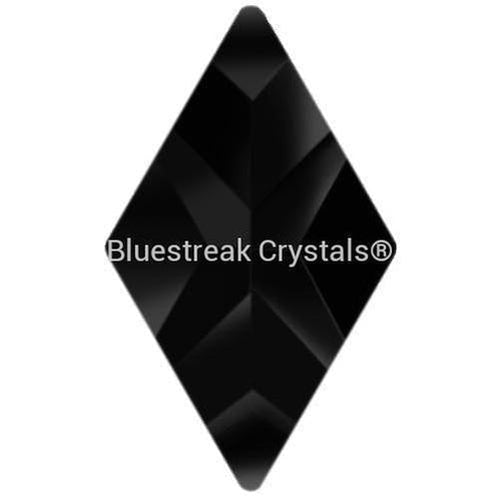 Preciosa Hotfix Flat Back Crystals Rhombus (MAXIMA) Jet-Preciosa Hotfix Flatback Crystals-10x6mm - Pack of 4-Bluestreak Crystals