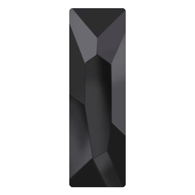 Preciosa Hotfix Flat Back Crystals Slim Baguette (MAXIMA) Jet - Bluestreak Crystals