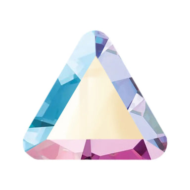 Preciosa Hotfix Flat Back Crystals Triangle (MAXIMA) Crystal AB - Bluestreak Crystals