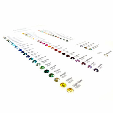 Preciosa Jewellery Stones Colour Chart With Stand - Bluestreak Crystals