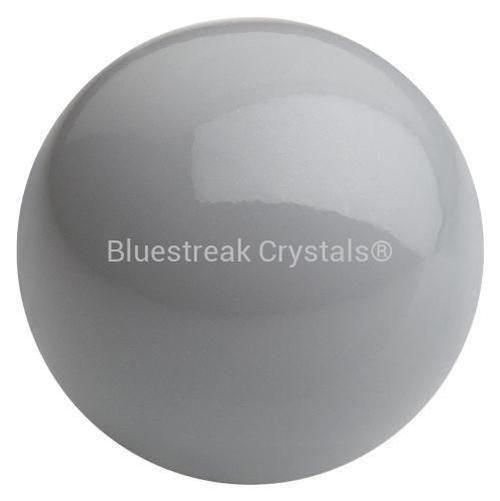 Preciosa Pearls Button (Half Drilled) Ceramic Grey-Preciosa Pearls-6mm - Pack of 10-Bluestreak Crystals