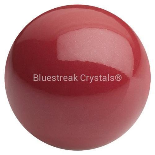 Preciosa Pearls Button (Half Drilled) Cranberry-Preciosa Pearls-6mm - Pack of 10-Bluestreak Crystals