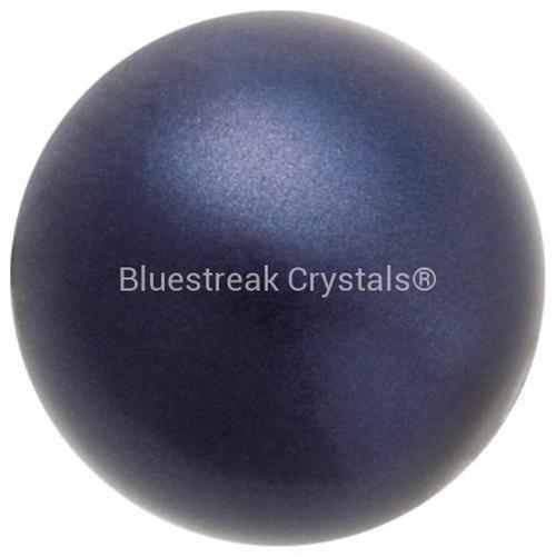 Preciosa Pearls Button (Half Drilled) Dark Blue-Preciosa Pearls-6mm - Pack of 10-Bluestreak Crystals