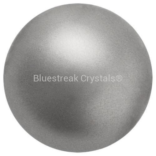 Preciosa Pearls Button (Half Drilled) Dark Grey-Preciosa Pearls-6mm - Pack of 10-Bluestreak Crystals