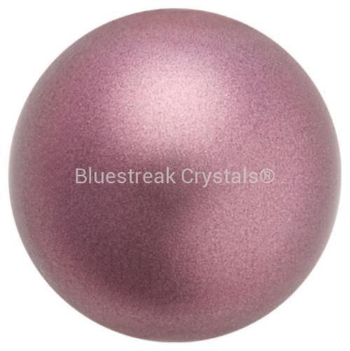 Preciosa Pearls Button (Half Drilled) Light Burgundy-Preciosa Pearls-6mm - Pack of 10-Bluestreak Crystals