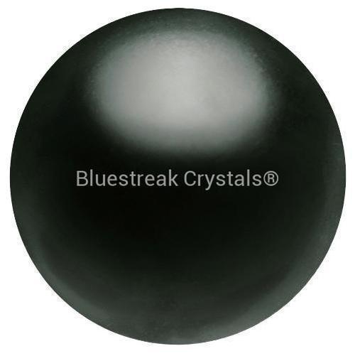Preciosa Pearls Button (Half Drilled) Magic Black-Preciosa Pearls-6mm - Pack of 10-Bluestreak Crystals