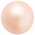 Preciosa Pearls Button (Half Drilled) Peach-Preciosa Pearls-6mm - Pack of 10-Bluestreak Crystals