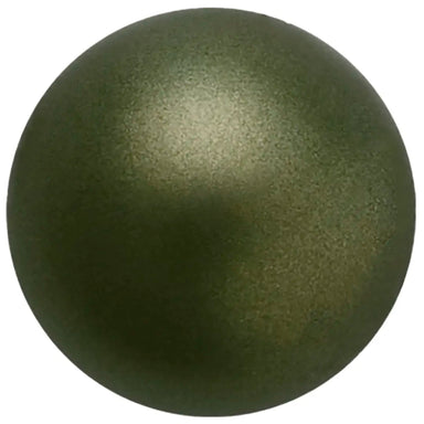 Preciosa Pearls Round (Half Drilled) Dark Green - Bluestreak Crystals
