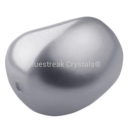 Preciosa Pearls Elliptic Ceramic Grey-Preciosa Pearls-11x9.5mm - Pack of 10-Bluestreak Crystals