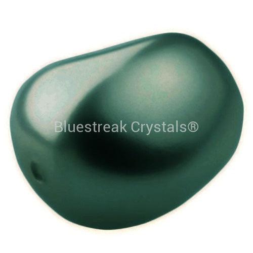 Preciosa Pearls Elliptic Malachite-Preciosa Pearls-11x9.5mm - Pack of 10-Bluestreak Crystals