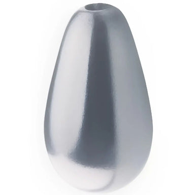 Preciosa Pearls Pear Ceramic Grey - Bluestreak Crystals