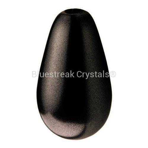 Preciosa Pearls Pear Magic Black-Preciosa Pearls-10x6mm - Pack of 10-Bluestreak Crystals