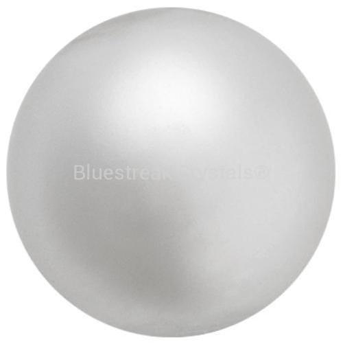 Preciosa Pearls Round (Half Drilled) Light Grey-Preciosa Pearls-4mm - Pack of 10-Bluestreak Crystals
