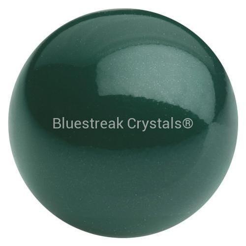 Preciosa Pearls Round (Half Drilled) Malachite-Preciosa Pearls-4mm - Pack of 10-Bluestreak Crystals
