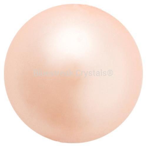 Preciosa Pearls Round (Half Drilled) Peach-Preciosa Pearls-4mm - Pack of 10-Bluestreak Crystals