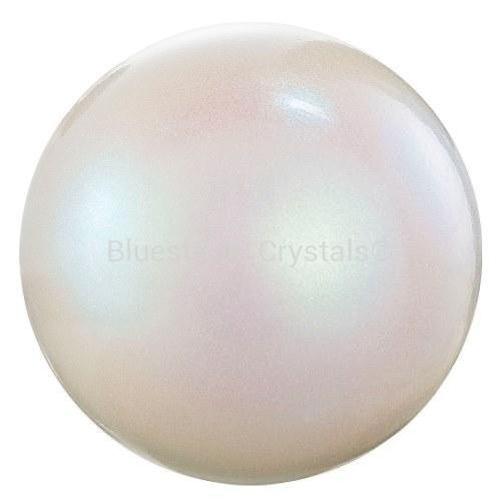 Preciosa Pearls Round (Half Drilled) Pearlescent White-Preciosa Pearls-4mm - Pack of 10-Bluestreak Crystals