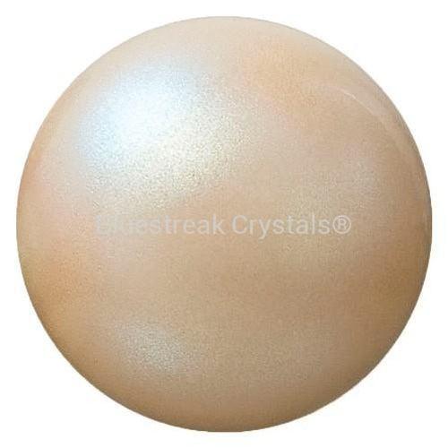 Preciosa Pearls Round (Half Drilled) Pearlescent Yellow-Preciosa Pearls-4mm - Pack of 10-Bluestreak Crystals