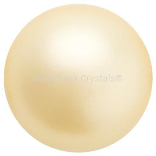Preciosa Pearls Round (Half Drilled) Vanilla-Preciosa Pearls-4mm - Pack of 10-Bluestreak Crystals