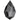 Preciosa Pendants Drop (681) Jet Hematite - Bluestreak Crystals