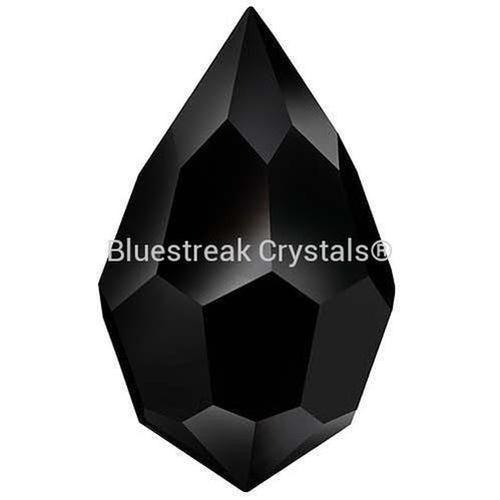 Preciosa Pendants Drop (681) Jet-Preciosa Pendants-6mm - Pack of 10-Bluestreak Crystals