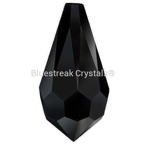 Preciosa Pendants Drop (984) Jet-Preciosa Pendants-11mm - Pack of 10-Bluestreak Crystals