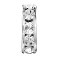 Preciosa Rondelle Bead Round Silver Plated - Bluestreak Crystals