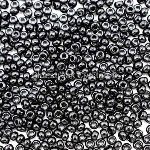 Preciosa Seed Beads Rocaille Black-Preciosa Seed Beads-6/0 - 20g-Bluestreak Crystals