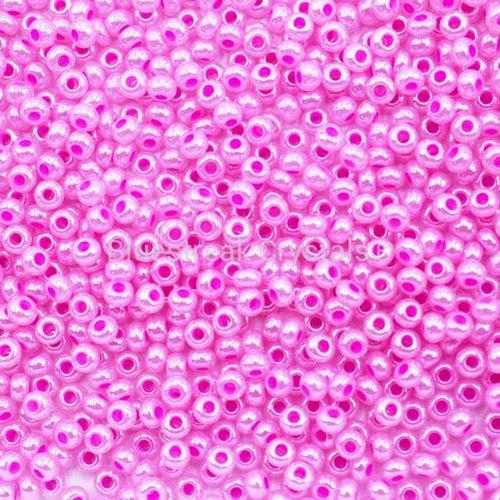 Preciosa Seed Beads Rocaille Ceylon Pink-Preciosa Seed Beads-6/0 - 20g-Bluestreak Crystals