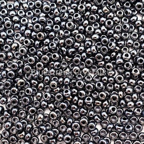 Preciosa Seed Beads Rocaille Hematite-Preciosa Seed Beads-6/0 - 20g-Bluestreak Crystals