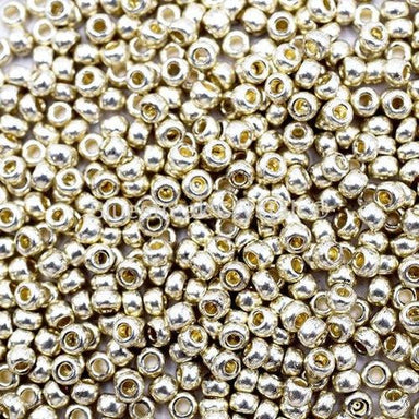 Preciosa Seed Beads Rocaille Silver Metallic - Bluestreak Crystals