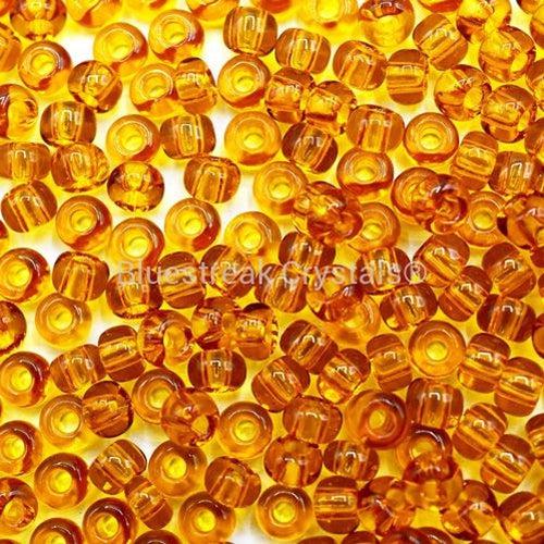 Preciosa Seed Beads Rocaille Topaz-Preciosa Seed Beads-6/0 - 20g-Bluestreak Crystals