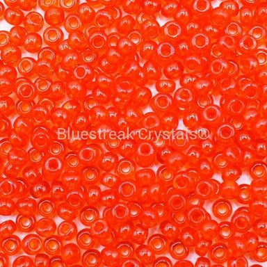 Preciosa Seed Beads Rocaille Transparent Light Red - Bluestreak Crystals
