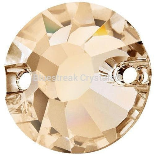 Preciosa Sew On Crystals Chaton Rose VIVA Crystal Honey-Preciosa Sew On Crystals-8mm - Pack of 4-Bluestreak Crystals