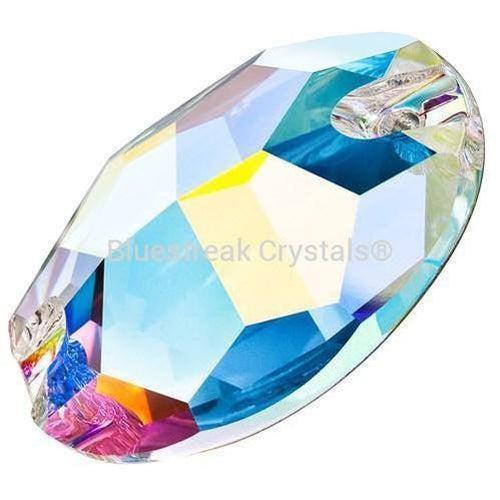 Preciosa Sew On Crystals Oval Crystal AB-Preciosa Sew On Crystals-10x7mm - Pack of 4-Bluestreak Crystals
