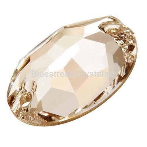 Preciosa Sew On Crystals Oval Crystal Honey-Preciosa Sew On Crystals-10x7mm - Pack of 4-Bluestreak Crystals