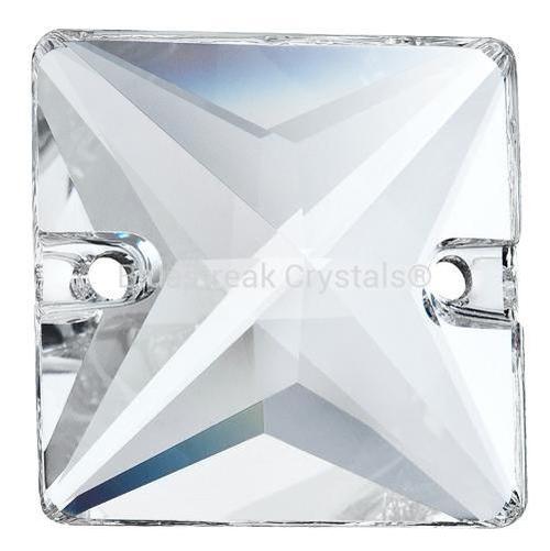 Preciosa Sew On Crystals Square Crystal-Preciosa Sew On Crystals-16mm - Pack of 2-Bluestreak Crystals