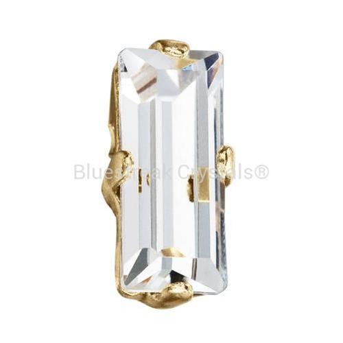 Preciosa Single Stone Setting Baguette in Gold-Preciosa Metal Trimmings-Bluestreak Crystals