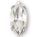 Preciosa Single Stone Setting Navette in Silver - Bluestreak Crystals