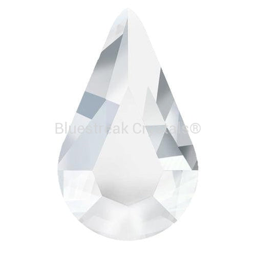 Preciosa Single Stone Setting Pear in Silver-Preciosa Metal Trimmings-Crystal-6x3.6mm - Pack of 4-Bluestreak Crystals