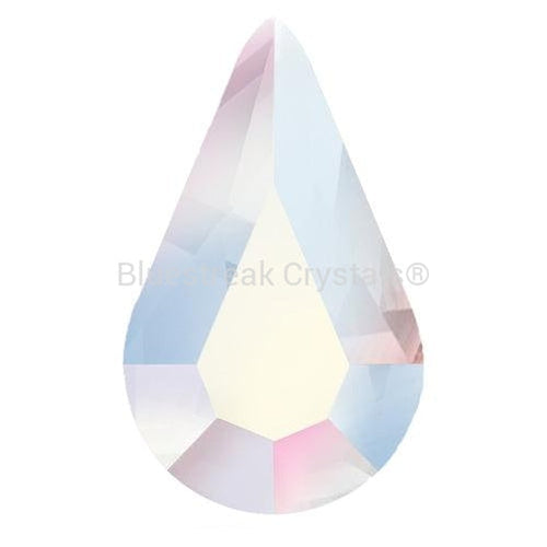 Preciosa Single Stone Setting Pear in Silver-Preciosa Metal Trimmings-Crystal AB-6x3.6mm - Pack of 4-Bluestreak Crystals