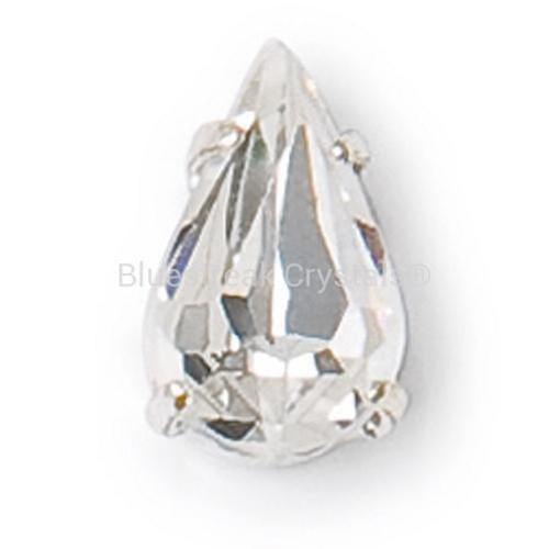 Preciosa Single Stone Setting Pear in Silver-Preciosa Metal Trimmings-Bluestreak Crystals