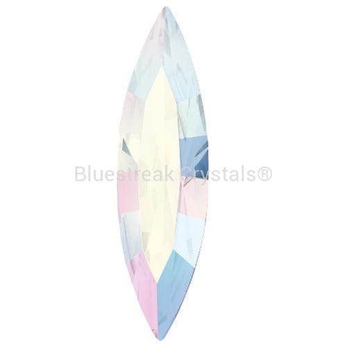 Preciosa Single Stone Setting Slim Navette in Silver-Preciosa Metal Trimmings-Crystal AB-11x3mm - Pack of 4-Bluestreak Crystals