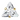 Preciosa Single Stone Setting Triangle in Silver - Bluestreak Crystals