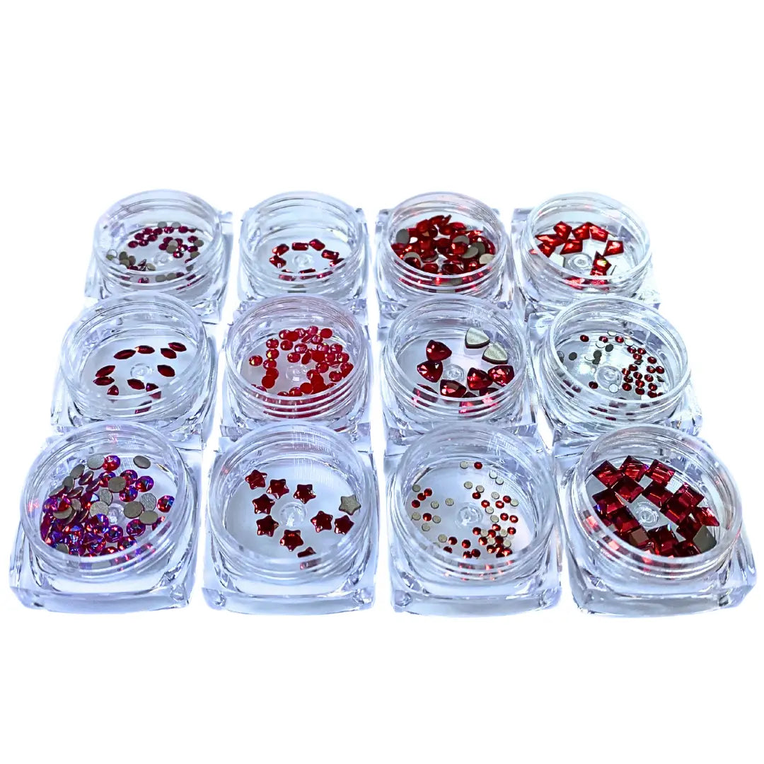 Serinity Flat Back Crystals Non Hotfix Supreme Mix Reds