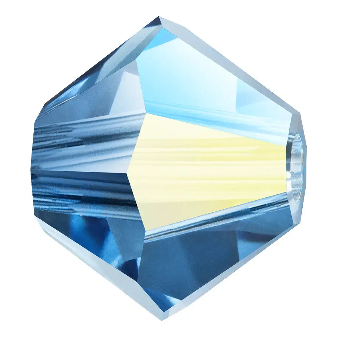 Preciosa Beads Bicone Malibu Blue AB