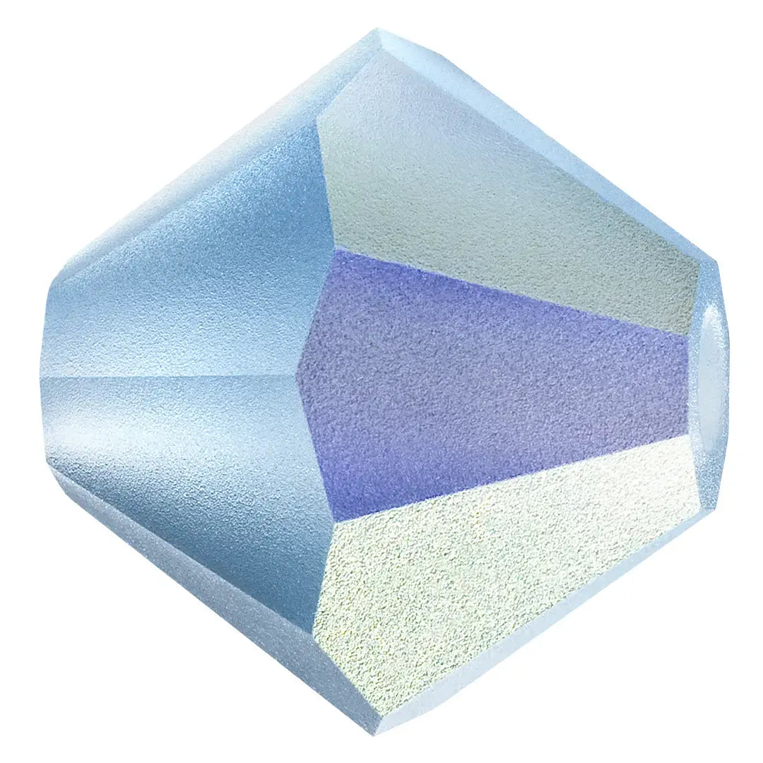 Preciosa Beads Bicone Malibu Blue Matte AB