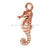 Rose Gold Plated (18k) Sterling Silver Seahorse Charm-Findings For Jewellery-16mm - Pack of 1-Bluestreak Crystals