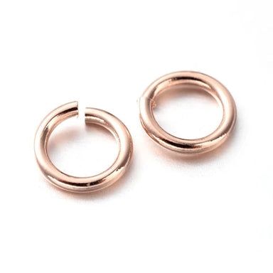 Rose Gold Plated Open Round Jump Rings - Bluestreak Crystals