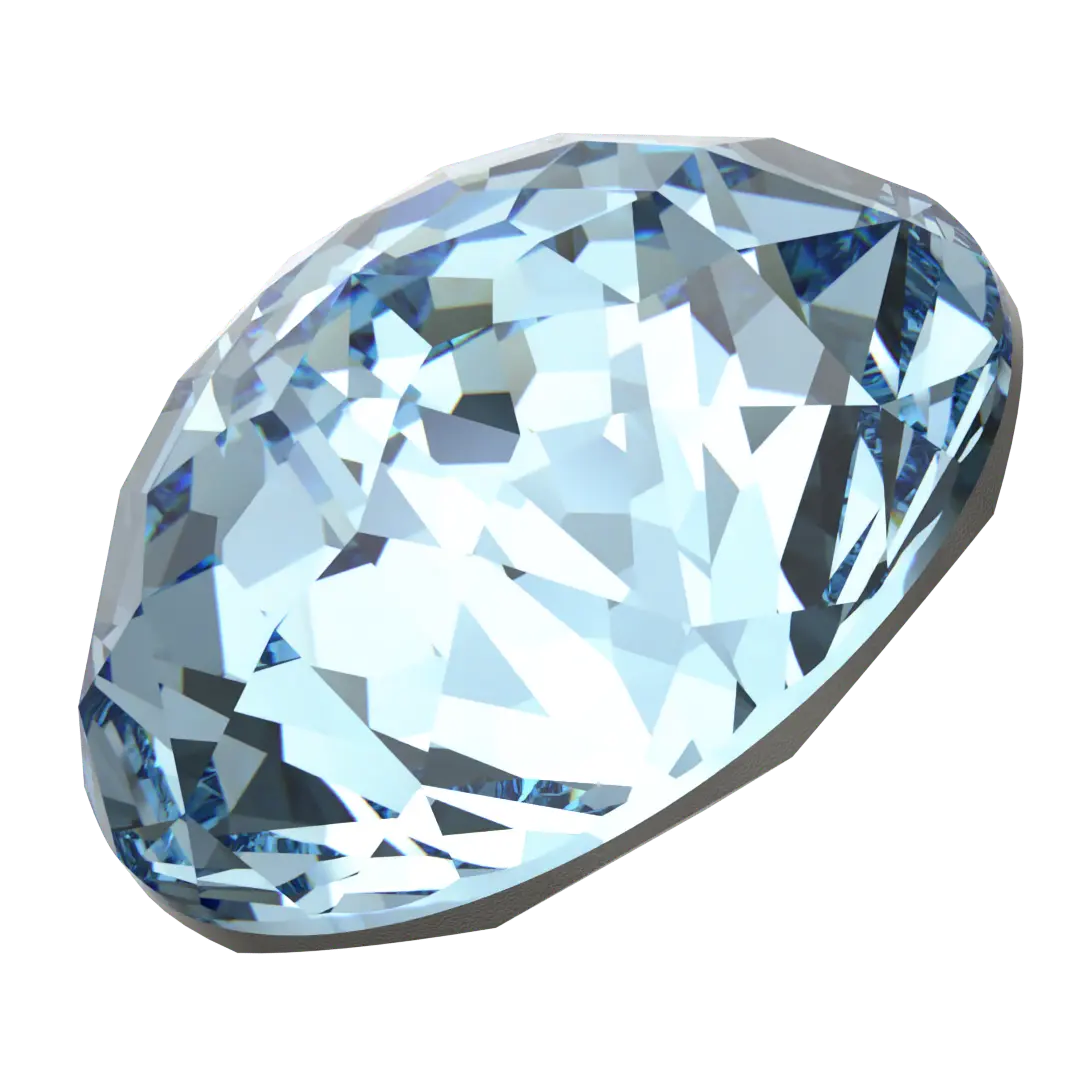 Serinity Chatons Round Stones Brilliant (1400) Aquamarine - Bluestreak Crystals