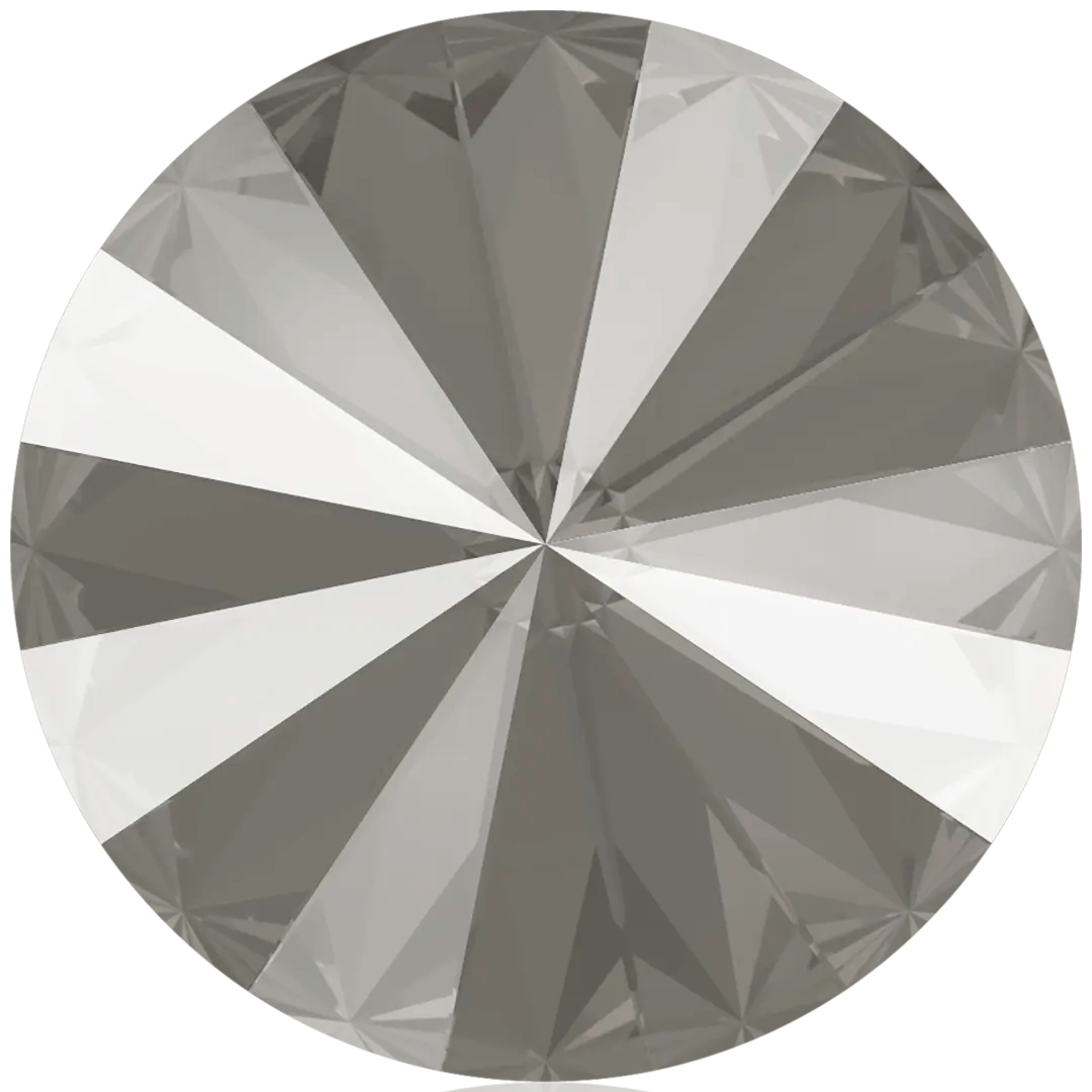 Serinity Chatons Round Stones Rivoli (1122) Crystal Dark Grey Ignite UNFOILED - Bluestreak Crystals